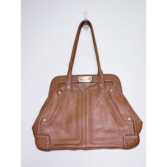 Vintage Maxx New York Camel Brown Leather Handbag - Picture 1 of 16